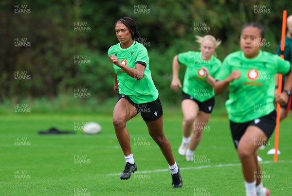 140926 Wales Women Rugby Training Session - Nia Fajeyisan during a rugby training session ahead of the WXV matches against South Africa and USA