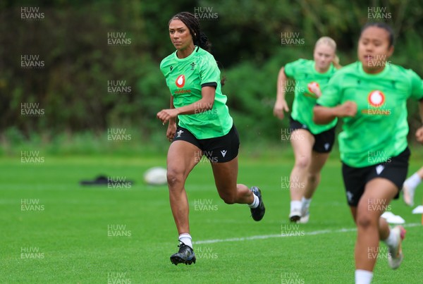 140926 Wales Women Rugby Training Session - Nia Fajeyisan during a rugby training session ahead of the WXV matches against South Africa and USA