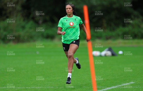 140926 Wales Women Rugby Training Session - Nia Fajeyisan during a rugby training session ahead of the WXV matches against South Africa and USA