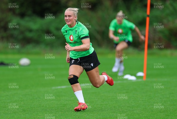 140926 Wales Women Rugby Training Session - Seren Singleton during a rugby training session ahead of the WXV matches against South Africa and USA