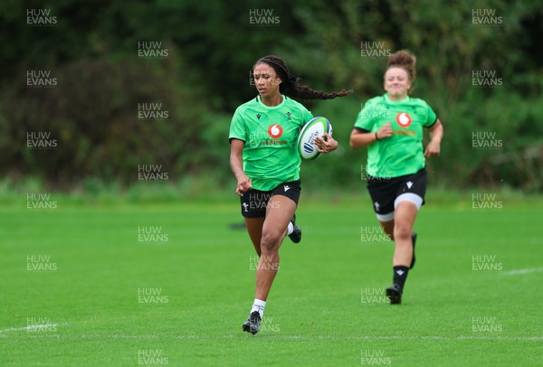 140926 Wales Women Rugby Training Session - Nia Fajeyisan during a rugby training session ahead of the WXV matches against South Africa and USA