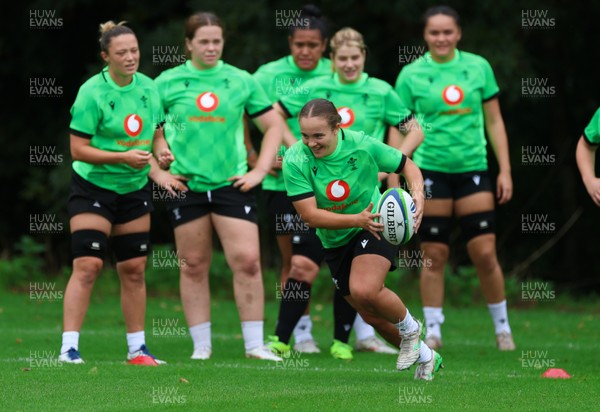 140926 Wales Women Rugby Training Session - Shanelle Williams during a rugby training session ahead of the WXV matches against South Africa and USA