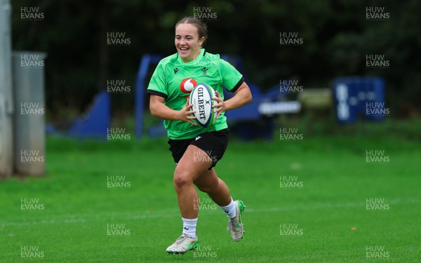 140926 Wales Women Rugby Training Session - Shanelle Williams during a rugby training session ahead of the WXV matches against South Africa and USA