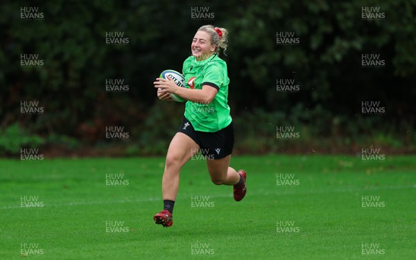 140926 Wales Women Rugby Training Session - Molly Reardon during a rugby training session ahead of the WXV matches against South Africa and USA