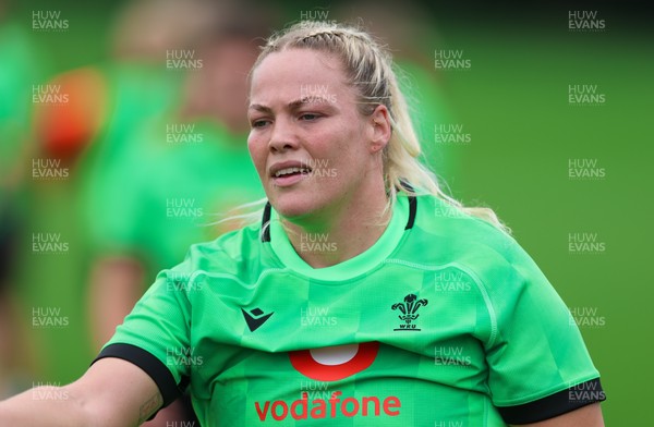 140926 Wales Women Rugby Training Session - Kelsey Jones during a rugby training session ahead of the WXV matches against South Africa and USA