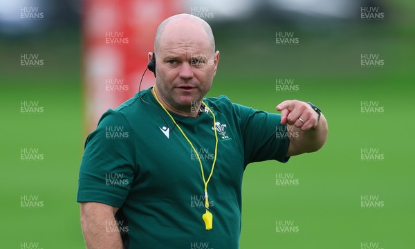 140926 Wales Women Rugby Training Session - Sean Lynn, Wales Head coach during a rugby training session ahead of the WXV matches against South Africa and USA
