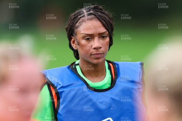 140926 Wales Women Rugby Training Session - Nia Fajeyisan during a rugby training session ahead of the WXV matches against South Africa and USA