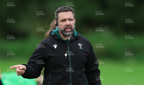 140926 Wales Women Rugby Training Session - Steve Salvin, Forwards Coach during a rugby training session ahead of the WXV matches against South Africa and USA