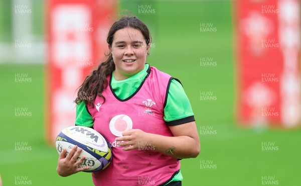 140926 Wales Women Rugby Training Session - Crystal James during a rugby training session ahead of the WXV matches against South Africa and USA