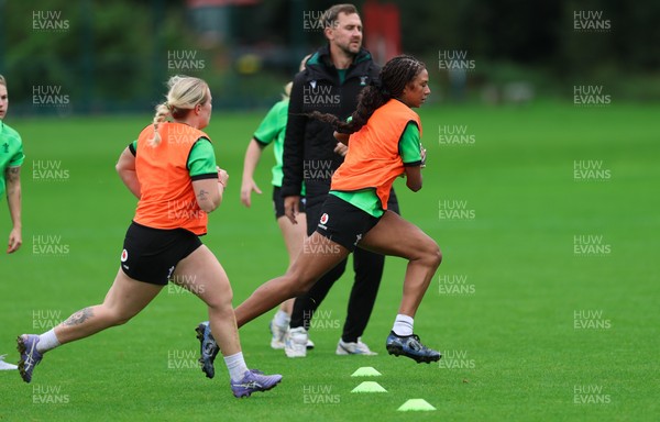 140926 Wales Women Rugby Training Session - Nia Fajeyisan during a rugby training session ahead of the WXV matches against South Africa and USA