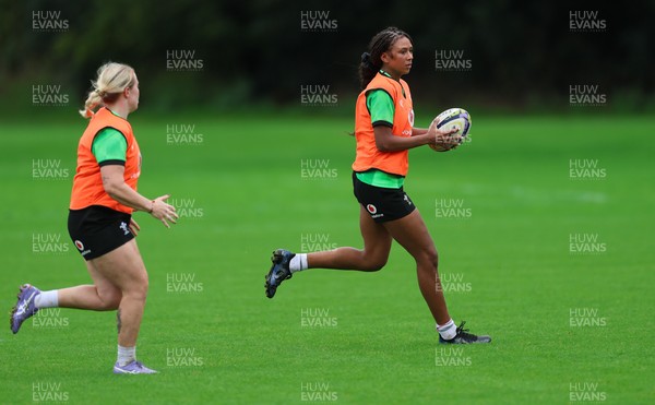 140926 Wales Women Rugby Training Session - Nia Fajeyisan during a rugby training session ahead of the WXV matches against South Africa and USA