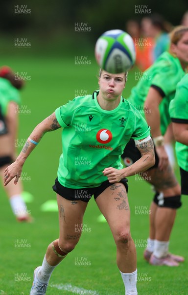 140926 Wales Women Rugby Training Session - Keira Bevan during a rugby training session ahead of the WXV matches against South Africa and USA