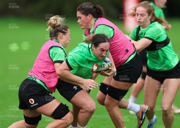 140926 Wales Women Rugby Training Session - Courtney Keight during a rugby training session ahead of the WXV matches against South Africa and USA