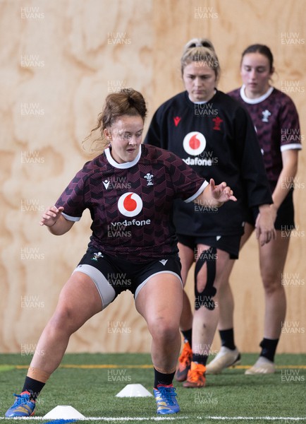 141023 - Wales Women Training Session - Lleucu George during a rugby training session at the NZCIS in Wellington