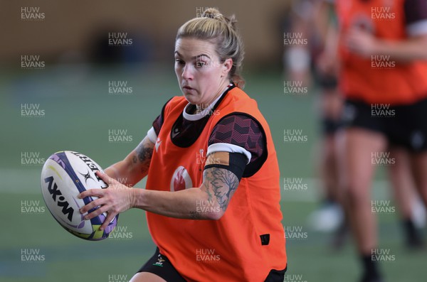 141023 - Wales Women Training Session -  Keira Bevan during a rugby training session at the NZCIS in Wellington