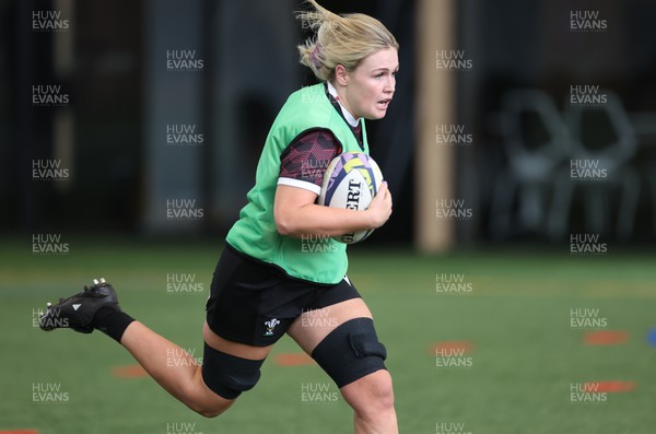 141023 - Wales Women Training Session -  Alex Callender during a rugby training session at the NZCIS in Wellington