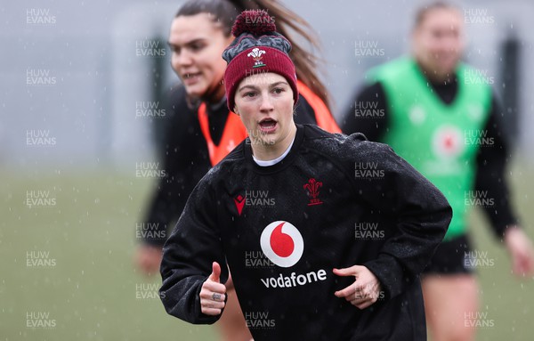 150224 - Wales Women Extended Squad Training session - Keira Bevan during training session as preparations get under way for the Women’s 6 Nations