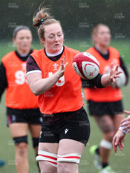 150224 - Wales Women Extended Squad Training session - Abbie Fleming during training session as preparations get under way for the Women’s 6 Nations