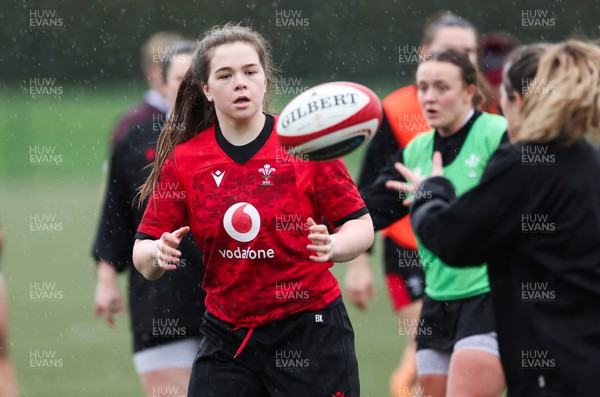 150224 - Wales Women Extended Squad Training session - during training session as preparations get under way for the Women’s 6 Nations