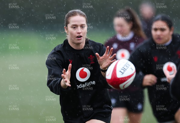150224 - Wales Women Extended Squad Training session - Lisa Neumann during training session as preparations get under way for the Women’s 6 Nations