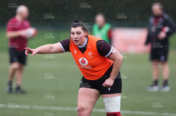 150224 - Wales Women Extended Squad Training session - Gwenllian Pyrs during training session as preparations get under way for the Women’s 6 Nations