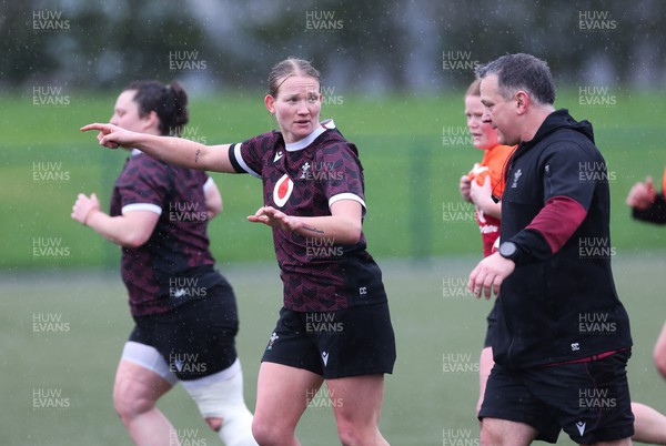 150224 - Wales Women Extended Squad Training session - Carys Cox during training session as preparations get under way for the Women’s 6 Nations