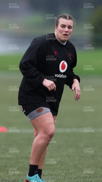 150224 - Wales Women Extended Squad Training session - Carys Phillips during training session as preparations get under way for the Women’s 6 Nations