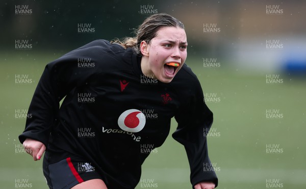 150224 - Wales Women Extended Squad Training session - Amelia Tutt during training session as preparations get under way for the Women’s 6 Nations