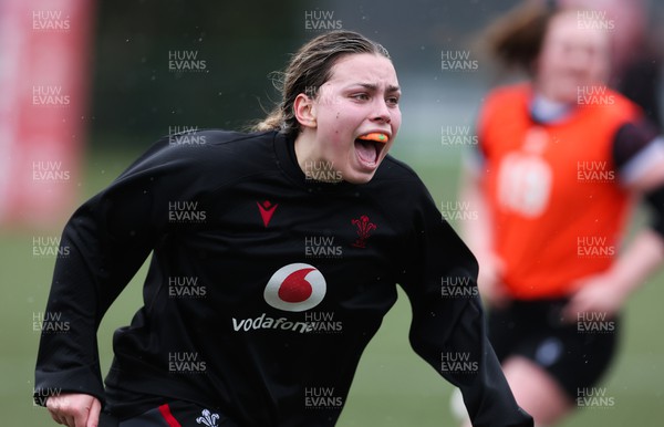 150224 - Wales Women Extended Squad Training session - Amelia Tutt during training session as preparations get under way for the Women’s 6 Nations