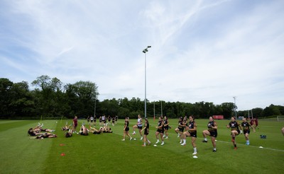 150626 - Wales Women Rugby Training Session - The Wales Womens squad during a training session ahead of the match against The Barbarians at the Allianz Stadium