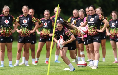 150626 - Wales Women Rugby Training Session - Kayleigh Powell during a training session ahead of the match against The Barbarians at the Allianz Stadium