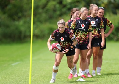150626 - Wales Women Rugby Training Session - Keira Bevan during a training session ahead of the match against The Barbarians at the Allianz Stadium