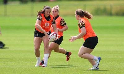 150626 - Wales Women Rugby Training Session - Branwen Metcalfe during a training session ahead of the match against The Barbarians at the Allianz Stadium