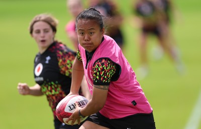 150626 - Wales Women Rugby Training Session - Jenna De Vera during a training session ahead of the match against The Barbarians at the Allianz Stadium
