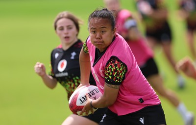 150626 - Wales Women Rugby Training Session - Jenna De Vera during a training session ahead of the match against The Barbarians at the Allianz Stadium