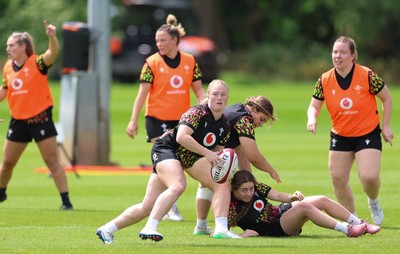 150626 - Wales Women Rugby Training Session - Seren Lockwood during a training session ahead of the match against The Barbarians at the Allianz Stadium