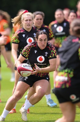150626 - Wales Women Rugby Training Session - Courtney Keight during a training session ahead of the match against The Barbarians at the Allianz Stadium