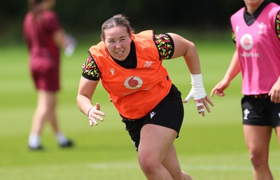 150626 - Wales Women Rugby Training Session - Katherine Baverstock during a training session ahead of the match against The Barbarians at the Allianz Stadium