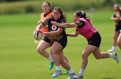 150626 - Wales Women Rugby Training Session - Crystal James during a training session ahead of the match against The Barbarians at the Allianz Stadium