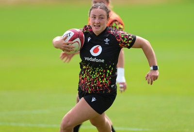 150626 - Wales Women Rugby Training Session - Kendall Waudby during a training session ahead of the match against The Barbarians at the Allianz Stadium