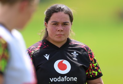 150626 - Wales Women Rugby Training Session - Crystal James during a training session ahead of the match against The Barbarians at the Allianz Stadium