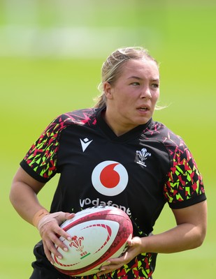 150626 - Wales Women Rugby Training Session - Kelsie Webster during a training session ahead of the match against The Barbarians at the Allianz Stadium