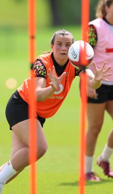 150626 - Wales Women Rugby Training Session - Branwen Metcalfe during a training session ahead of the match against The Barbarians at the Allianz Stadium