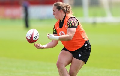150626 - Wales Women Rugby Training Session - Katherine Baverstock during a training session ahead of the match against The Barbarians at the Allianz Stadium