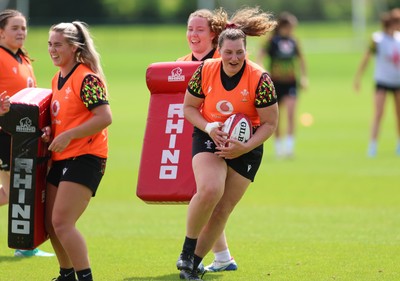 150626 - Wales Women Rugby Training Session - Gwenllian Pyrs during a training session ahead of the match against The Barbarians at the Allianz Stadium