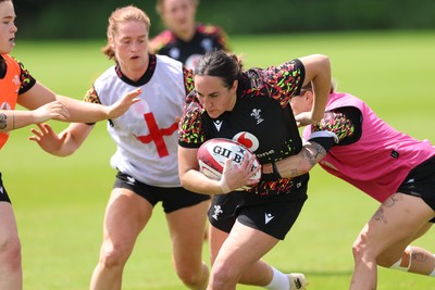 150626 - Wales Women Rugby Training Session - Courtney Keight during a training session ahead of the match against The Barbarians at the Allianz Stadium