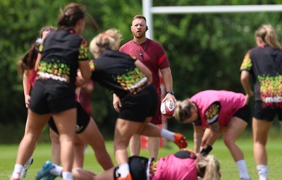 150626 - Wales Women Rugby Training Session - Tyrone Holmes, Wales Women defence coach during a training session ahead of the match against The Barbarians at the Allianz Stadium