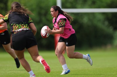 150626 - Wales Women Rugby Training Session - Kayleigh Powell during a training session ahead of the match against The Barbarians at the Allianz Stadium