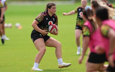 150626 - Wales Women Rugby Training Session - Chiara Pearce during a training session ahead of the match against The Barbarians at the Allianz Stadium