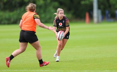150626 - Wales Women Rugby Training Session - Hanna Tudor during a training session ahead of the match against The Barbarians at the Allianz Stadium